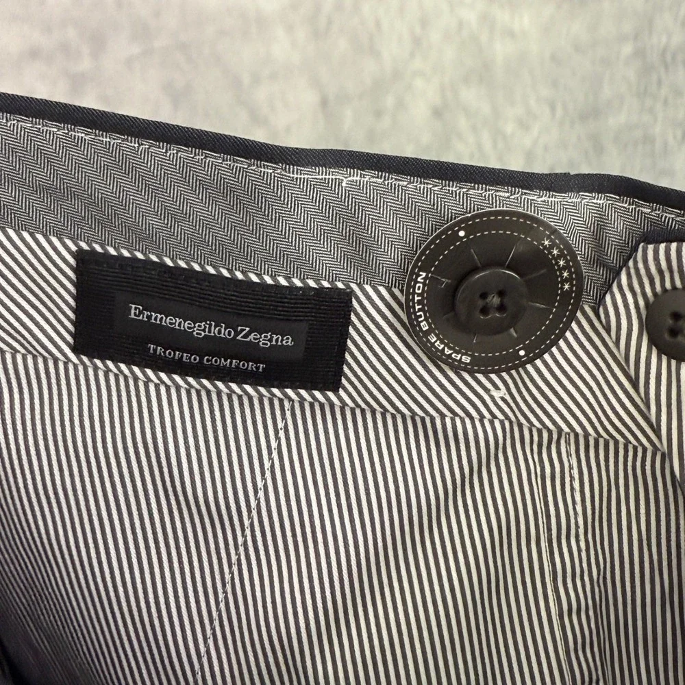 New Ermenegildo Zegna TROFEO COMFORT Wool Regular Fit Dress Pants Sz 36x29 NWOT